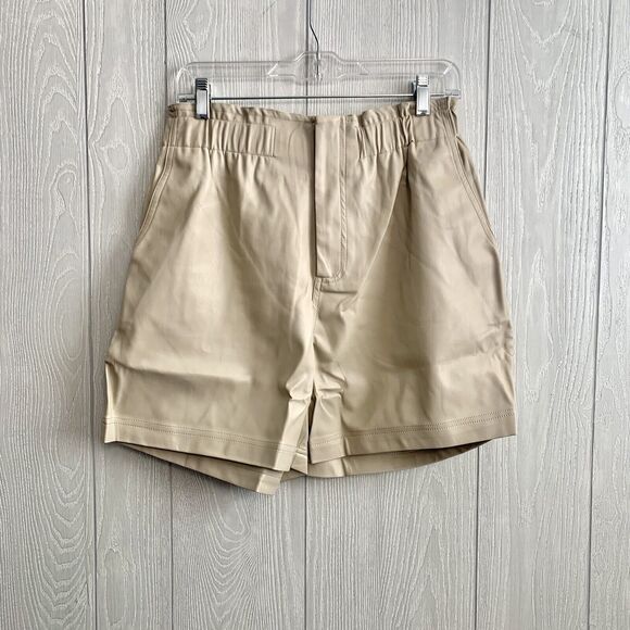 Modern Citizen Kipp Paperbag Vegan Leather Shorts Sand Large NWT - Picture 3 of 9